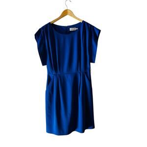 Eliza J Dolman Sleeve Pleated Dress Size 8 Blue